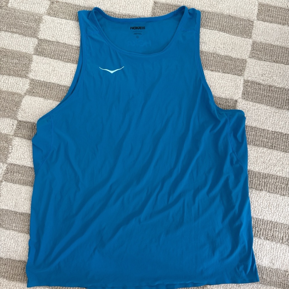 Hoka One One Men's Blue Athletic Tank Top